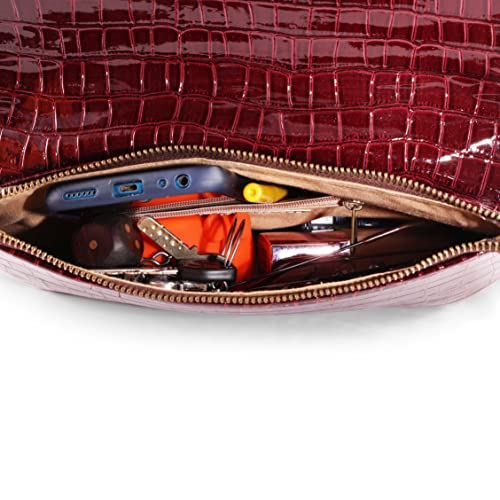 Image of Rudhira Top Handle Satchel Bag /Shoulder Bags For Women (Crocodile Print), Multicolor