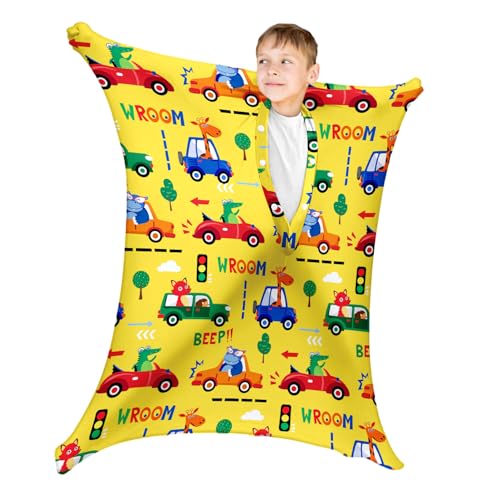 Mrazqev Car & Animals Sensory Body Socks - Full-Body Sock with Beep Design Help Kids Relax and Focus - for Children with Autis/ADHD (Samll)