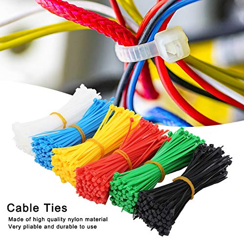 Bridas de 100 mm multicolor de plástico resistente para sujetar cables y manualidades 8