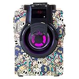 Music Life Altavoz Karaoke Bluetooth Portátil Inlámbrico USB Tarjeta TF Recargable con Radio FM (255-1)
