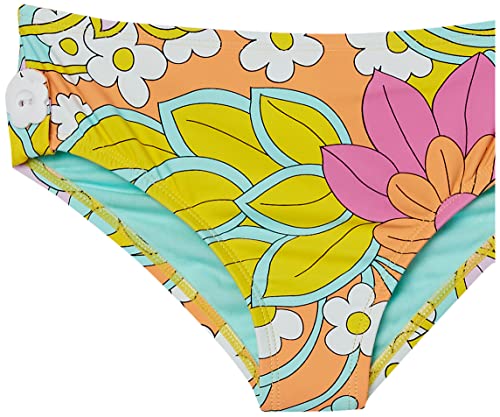 Image of Hobie Girls' Cap Sleeve Bralette Bikini Top & High Waist Bottom Swimsuit Set