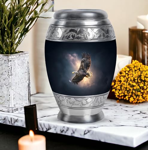Image of Eagle Urn Mini Cremation Urns for Human Adult Female Mom 1 Large & 4 Small | Keepsake Burial Urns, Memorial Urn, Unique Urns for Ash