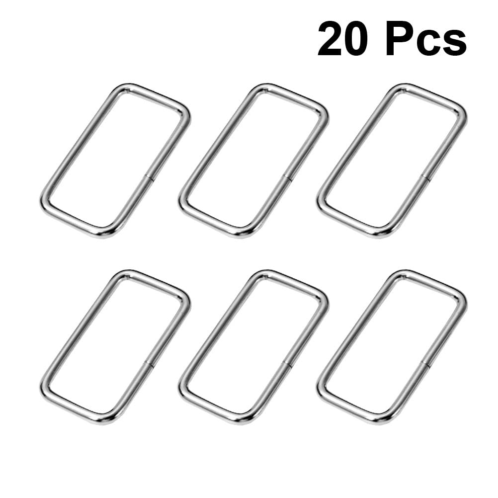 Image secondaire de Boucle Métallique Rectangle SUPVOX pour Ceinture et Bricolage - Lot de 20