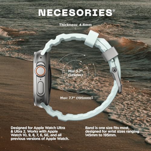 Image of Silicone Rocky Point Strap Compatible with Apple Watch Series | Ultra 3 /2 /1(49mm) | 11 /10(46mm) | 9 /8 /7(45mm) | SE3 /SE2 /SE /6 /5 /4(44mm) | unisex (watch not included)