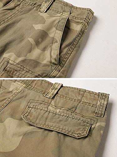 Trgpsg Men's Camo Multi-Pocket Relaxed Fit Casual Shorts,Outdoor Camouflage Twill Cargo Shorts 11" Inseam(No Belt) 6806 C34 Camo 32 #TOP3