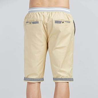 Tansozer Men's Summer Chino Elasticated Shorts
