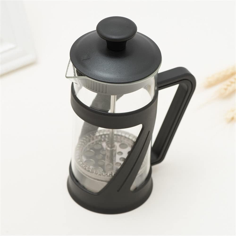 French Press Pot Easy To Clean French Coffee Press Tea Maker With Filters Double-Wall Insulated Carafe No Residue Easy To Clean And Use (Color : Black Size : 350ml)