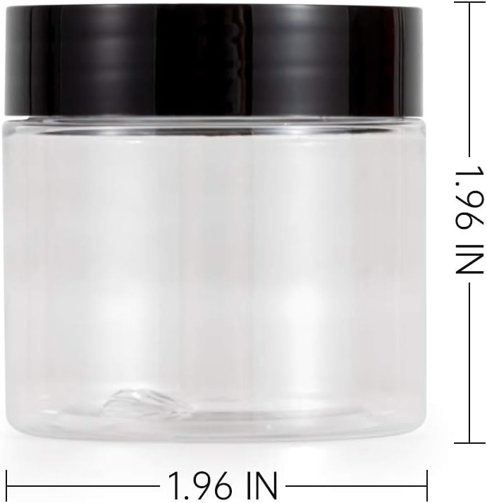 testyu 24 Pack 4 OZ Small Plastic Containers with Lids, Round Clear Plastic Jars with Lids, Empty Slime Containers, Wide Mouth Cosmetic Sample Containers