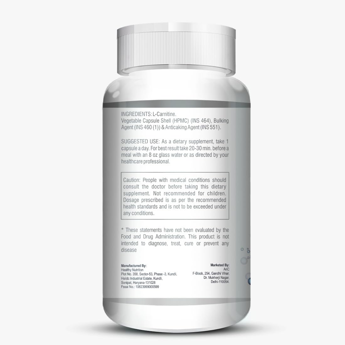 ANC L-Carnitine Acetyl (ALCAR)- Support Brain Health- 500 mg – 90 Capsules - Image 2 thumbnail