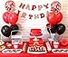 Mickey and Minnie Themed Party Supplies Red and Black Minnie Garland Balloons Happy Birthday Banner for Boys Girls Birthday Baby Shower