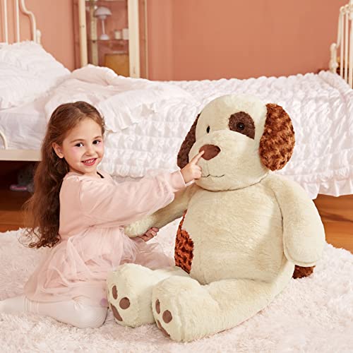 Ikasa Giant Dog Labrador Stuffed Animal Plush Toys - Puppy Soft Toy Large Cute Huge Jumbo Kawaii Fluffy Big Size Fat Oversized Plushie - Gifts For Kids Girls Boys Girlfriend (30 Inches, Light Brown) #TOP2
