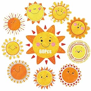 Gethelud 60 Stück Sonnenausschnitte Pinnwand-Dekoration GET-1090