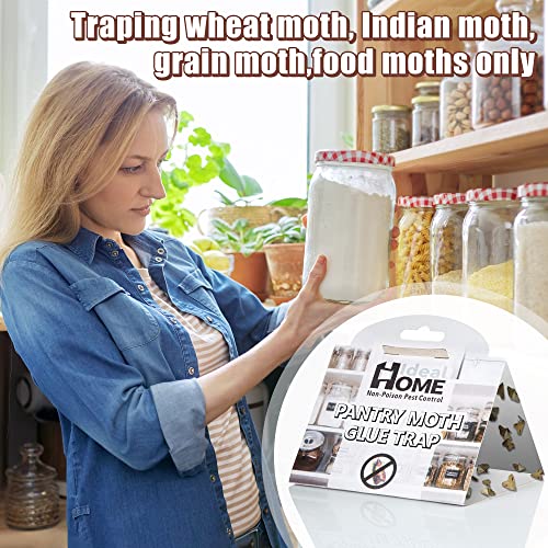 24 Pack Pantry Moth Traps With Pheromones, Moth Killer Indoor Efficient And Safety Non-Toxic Sticky Glue Trap For Food Cupboard Kitchen Home #TOP1