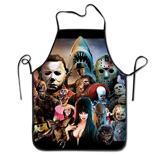 Juchen Horror Scary Movie Characters Collection Waterproof Apron Novelty Kitchen Creative Cooking Baking Party Aprons For Men And Women #TOP1