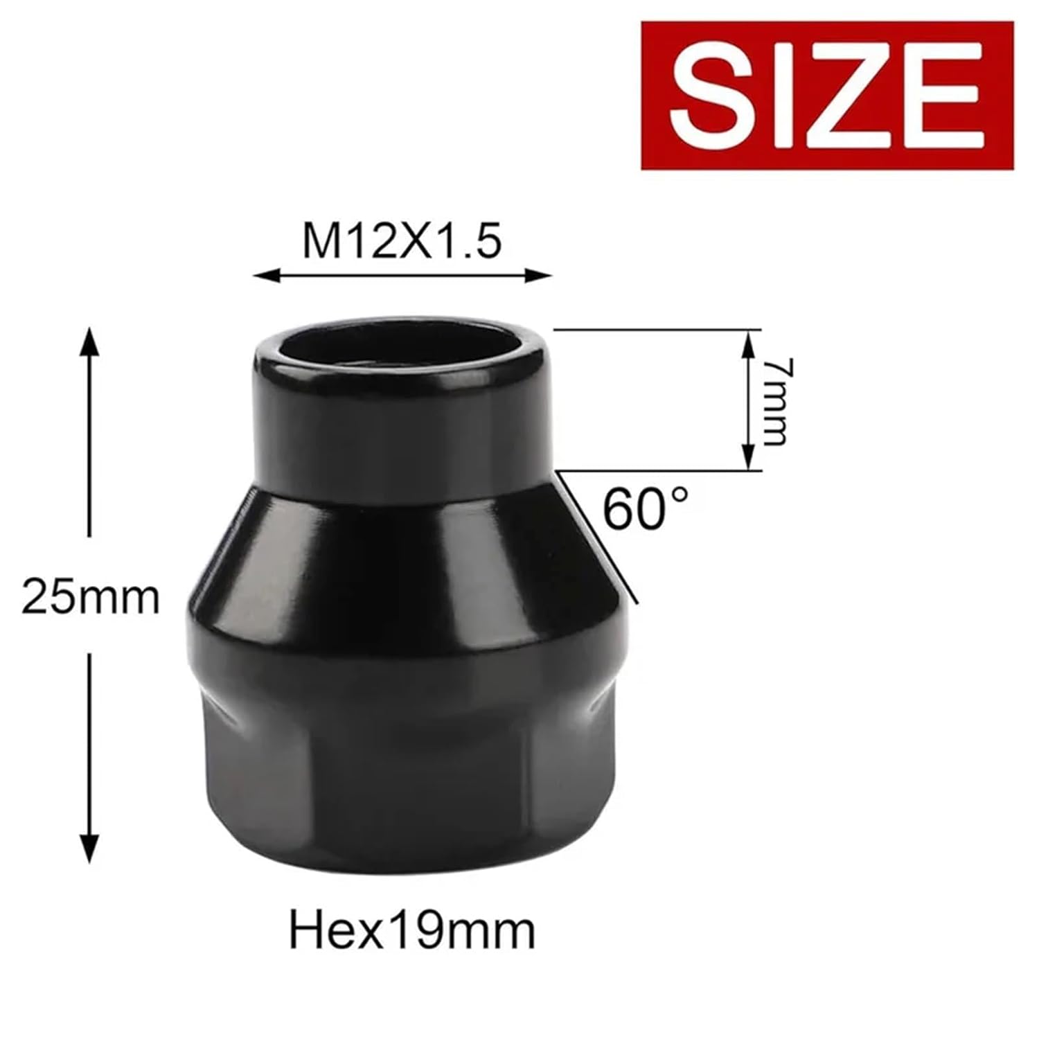 12x1.5 Extended (ET) Lug Nuts 24PCS M12x1.5 Black/Silver Open Ended Lug Nuts for Tacoma 4runner FJ Cruiser Aftermarket Wheels(Black)