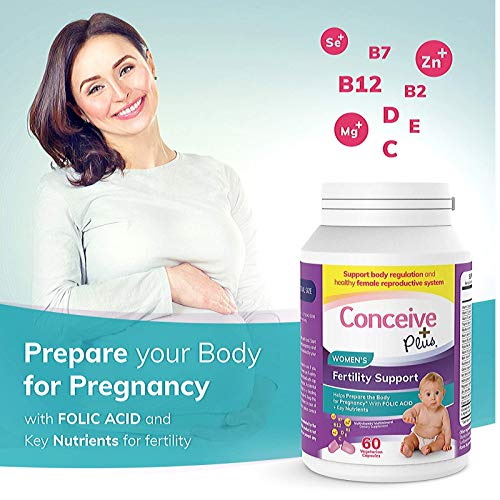 Conceive Plus Ovulation Bundle, Womens Fertility Supplement Prenatal Vitamins and Ovulation PCOS Support Capsules