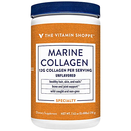 The Vitamin Shoppe Marine Collagen Powder a Hair, Skin, & Nail Support a Unflavored (7.62 oz./18 Servings)
