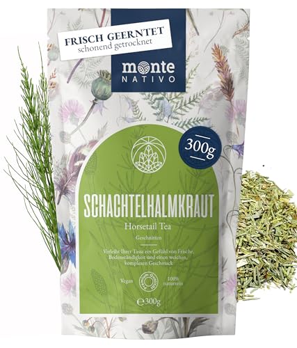 Ackerschachtelhalm Monte Nativo (300g) - Schachtelhalmkraut für die Zubereitung von Schachtelhalmtee - Tee lose 100% natürlich und ohne Zusatzstoffe - Aromatischer Kräutertee