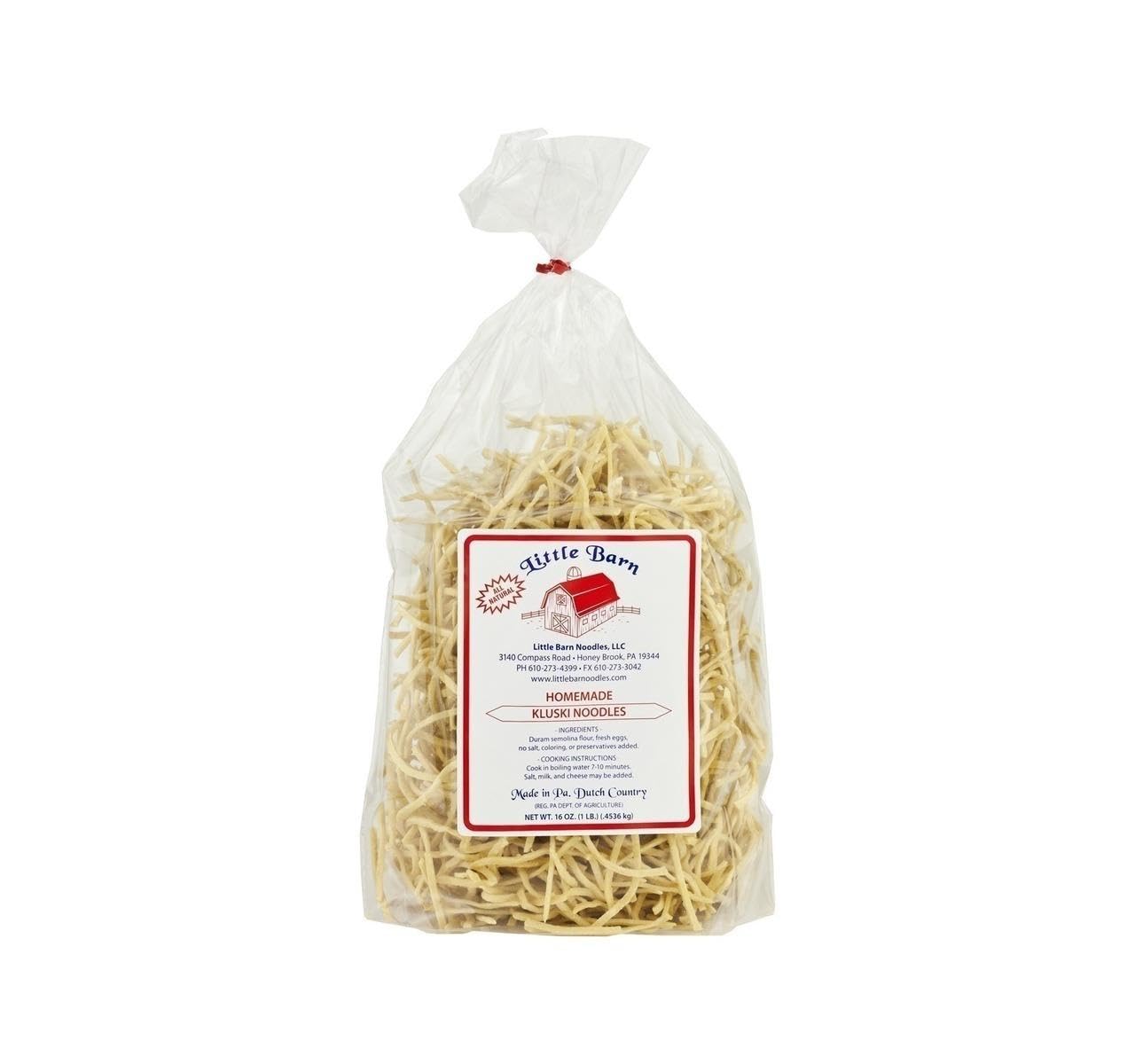 AmishTastes Little Barn Kluski Noodles, Homemade Favorite Amish Food, 16 Oz. (Pack of 2)