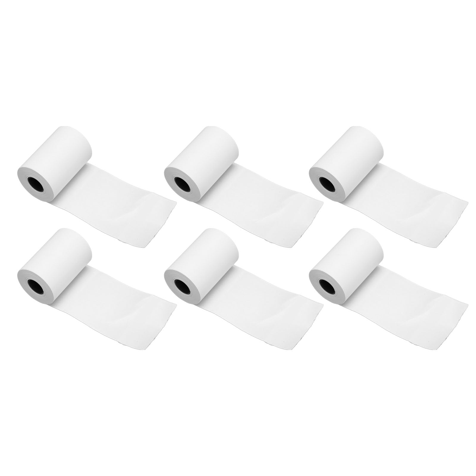 Rouleaux de Papier Thermique, Papier de Reçu POS Papier épais Portable 50 Rouleaux Compacts pour l'édition de Bricolage pour Imprimante (Sans noyau de tube)
