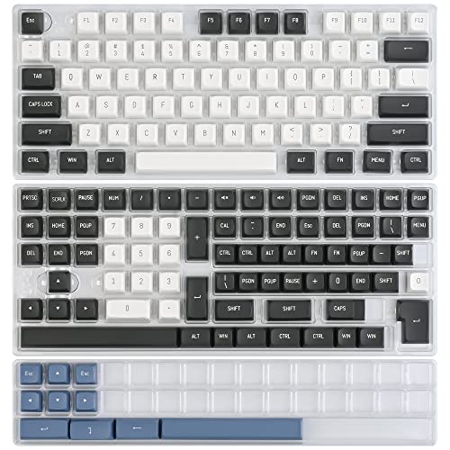 Image of Guffercty kred 160 Keys CSA Keycap PBT Double-Shot Ball Shape Custom Keycaps Set with 6.25u /7u Spacebar for ANSI & ISO Layout Cherry MX Gateron Kailh Switches(Arctic-CSA)