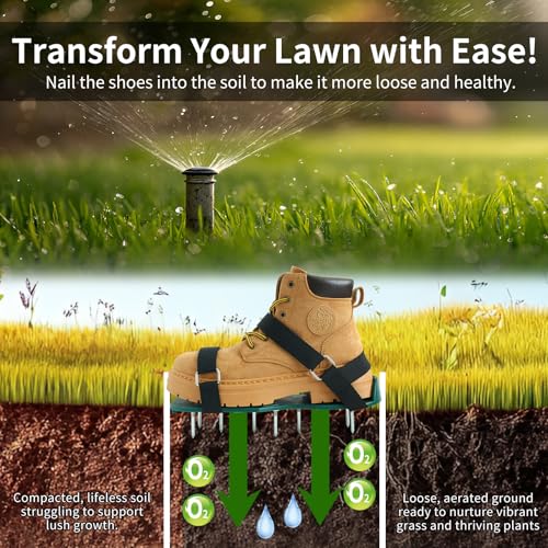 Zapatos aireadores para césped con picos y correas ajustables miniatura 2