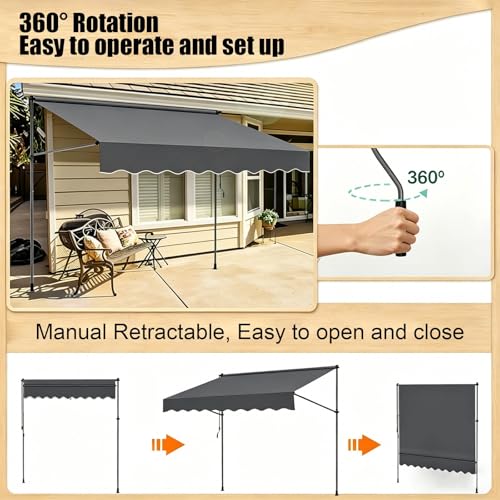 Toldo retráctil manual para patio que soluciona el exceso de calor 3