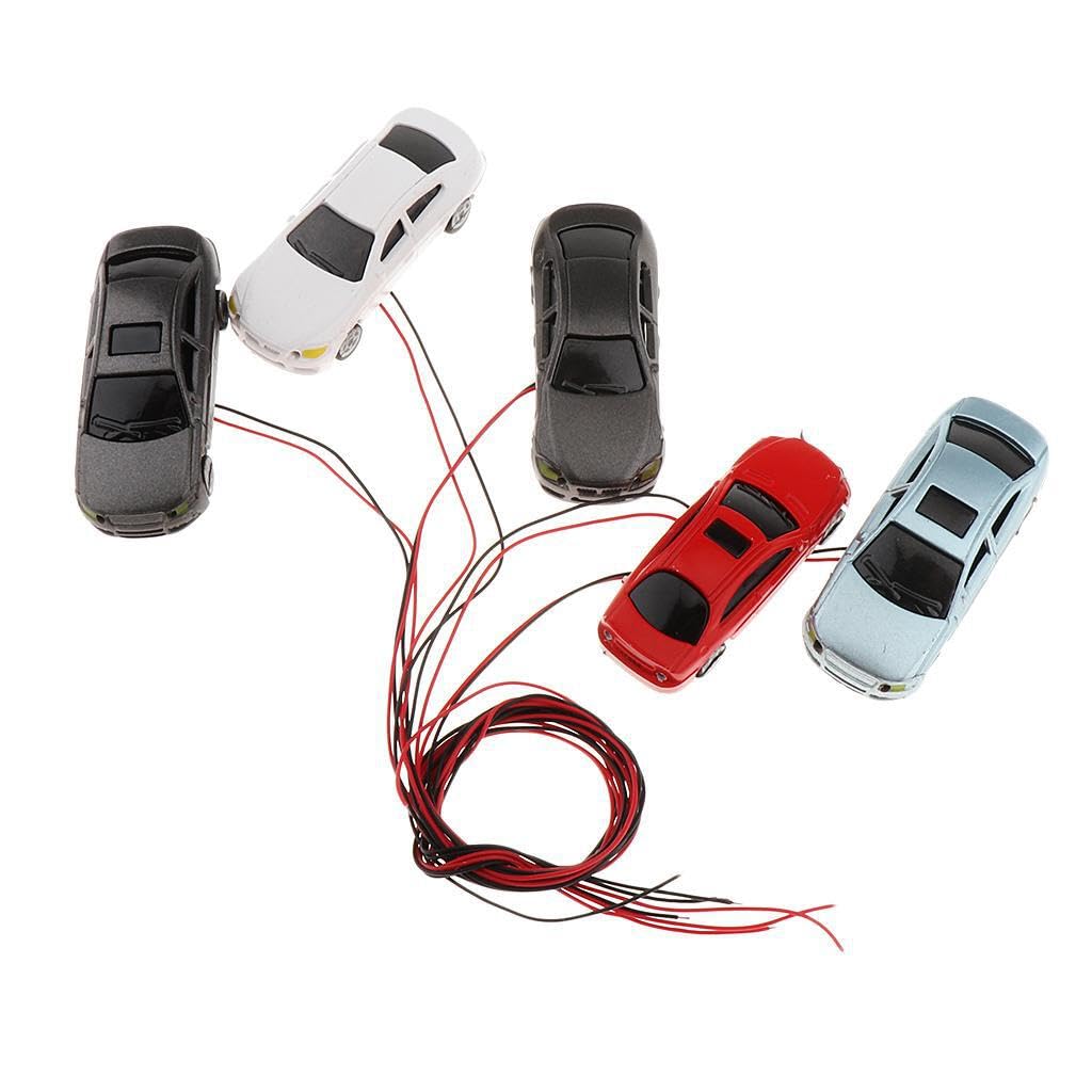 MUXZSIZ Decorative Parking Scenery Street Layout Painted Model Car Sandtable Accessories Showcasing Creativity Can Shine with Power Cord MaterialPlastic 100, 1:100