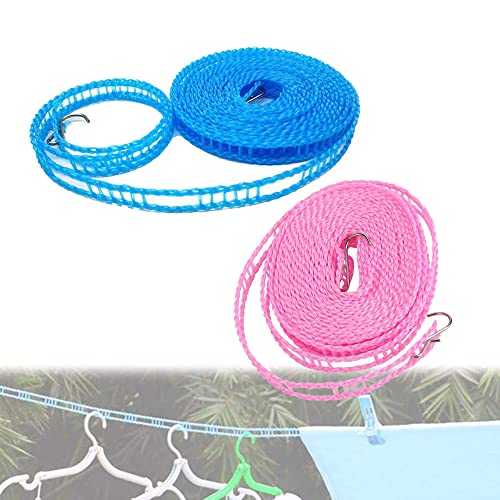 4 Stück wasserdichte Wäscheleine tragbare Reise-Wäscheleine Wäscheleine Camping Outdoor Nylon Wäscheleine Bequem und langlebig für Outdoor Indoor Home Travel Camping Wäschetrocknung rosa blau Cover