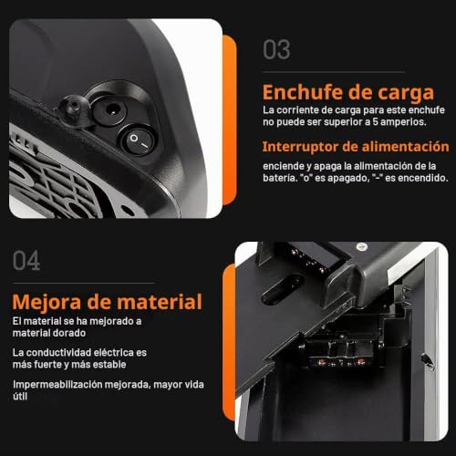Miniatura 3 de X-Go Bateria Bicicleta Electrica 48v 13ah Con Cargador Y Placa Base De 5 Pines, Batería Ebike Li-Ion Para Motor 250w 350w 500w 750w 850w 1000w
