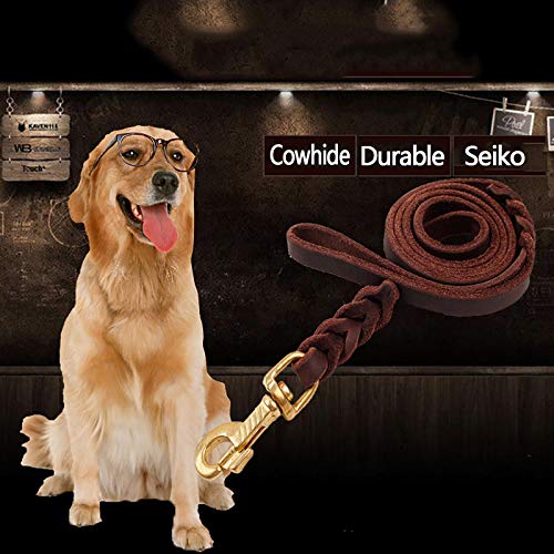 Laisse en cuir pour chien robuste pour stopper les tractions sans douleur - 3