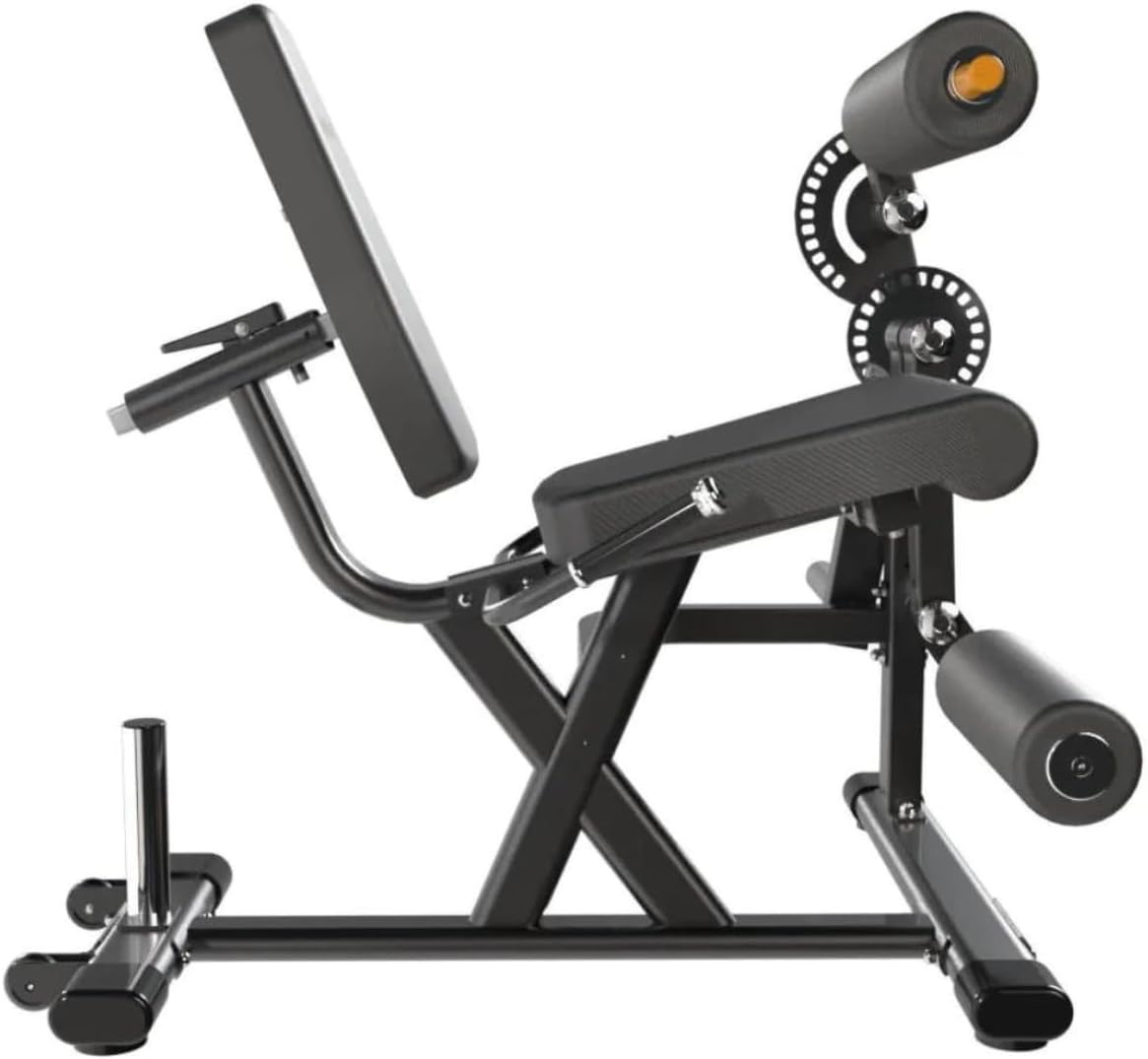 Gronk Fitness Leg Extension and Curl Machine | Plate Loaded Seated Leg Curl & Leg Extension Machine for Home Gym | Adjustable Strength Training Equipment for Quad & Hamstring Isolation