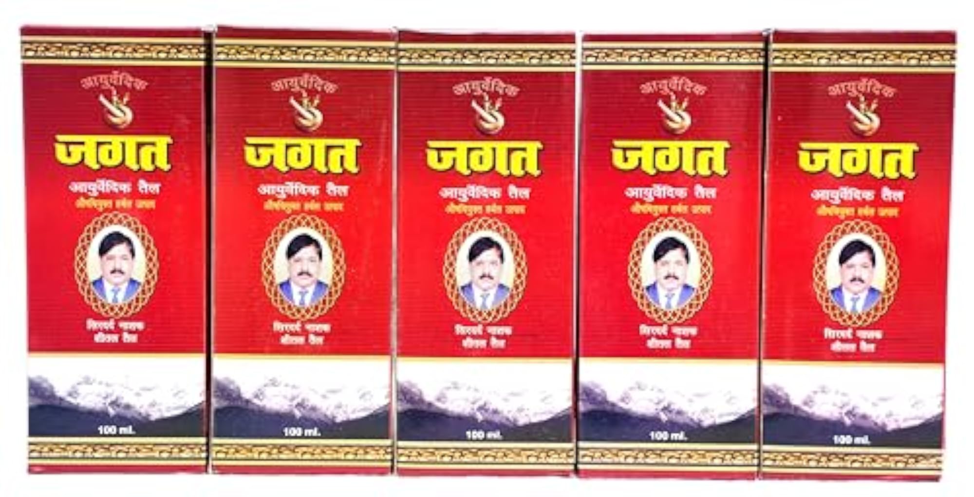 Jagat Ayurvedic Tail Medicinal Herbal Oil, 100ml x 5