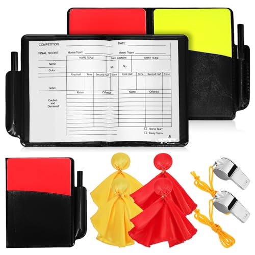 BESPORTBLE Professional Soccer Referee Tools Kit Cards Flags Whistles Materials Lightweight Design