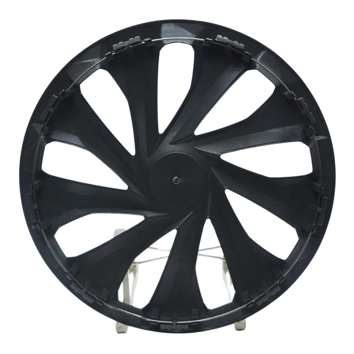 Trimak Set di 4 copricerchi da 15 pollici, colore nero, design a vento
