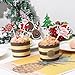 Amosfun 72PCS Christmas Cupcake Toppers,11x5cm Cake Decoration Santa Claus Tree Snowman Sock Candy Theme Party Cake Toppers Picks Christmas Decoration Supplies