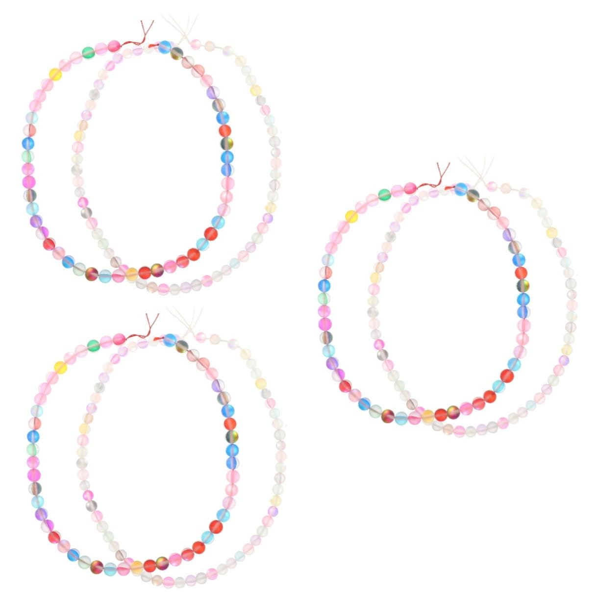NUOBESTY Abalorios De Cristal Luminiscentes Para Manualidades Cadenas De Perlas Sueltas Para De Joyería y Accesorios De Moda