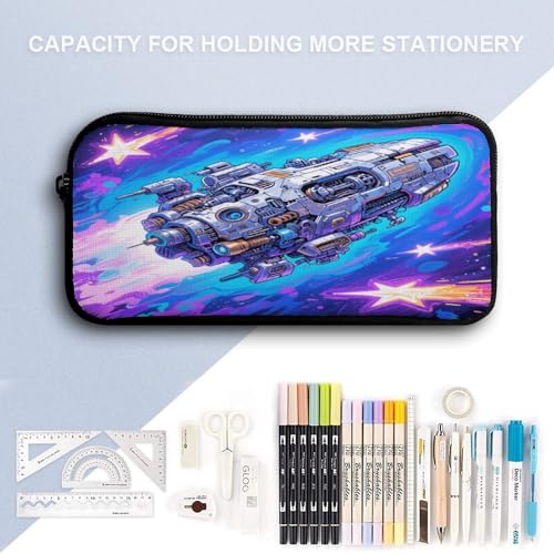 Spaceship 3pcs Lightweight Travel Backpack Printed Backpack With Lunch Pack Storage Box Case4