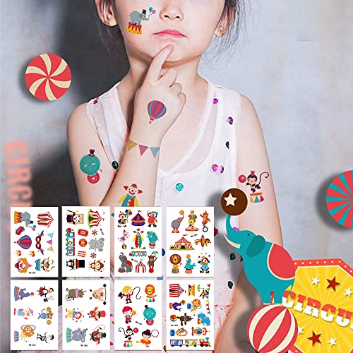 Carnival Circus Party Decorations-65Pcs Carnival Birthday Party Supplies Circus Birthday Banner Balloons Carnival Temporary Tattoos For For Kids Boys Girls Birthday Party Decorations Supplies #TOP3