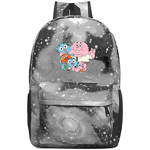 Hdadwy Mochila Gumball Amazing World Galaxy Informal Escolar Ligera para Viajes de Negocios