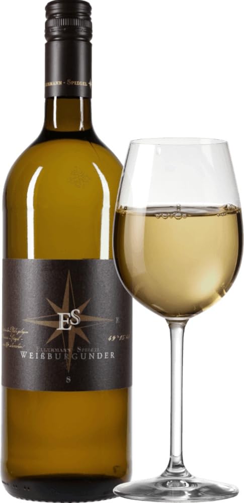 Weißburgunder trocken 1,0 l - Ellermann-Spiegel Weißwein 6 x 1l VINELLO - 6 x Weinpaket inkl. kostenlosem VINELLO.weinausgießer