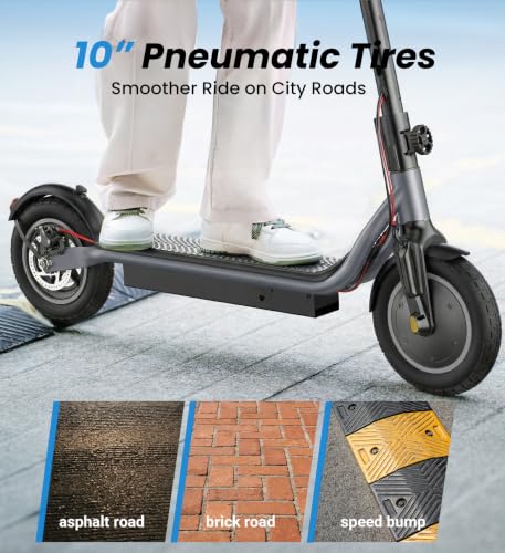Image of Electric Scooter, 21 /28 Miles Range, 18 /22 /25 MPH Speed Electric Scooter for Adults, 500 /750W Motor, 10 inch /8.5 inch Pneumatic Tires Scooter with Dual Braking, Foldable Escooter for Commuting & Campus Use