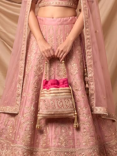 Image of Adiva Potli Handbags For Women | Potli Bags For Ladies For Wedding | Potli Bags For Women | Wedding Bags For Woman | Batwa Potlis Hand Bag | Designer Potli Bag For Ladies For Marriage
