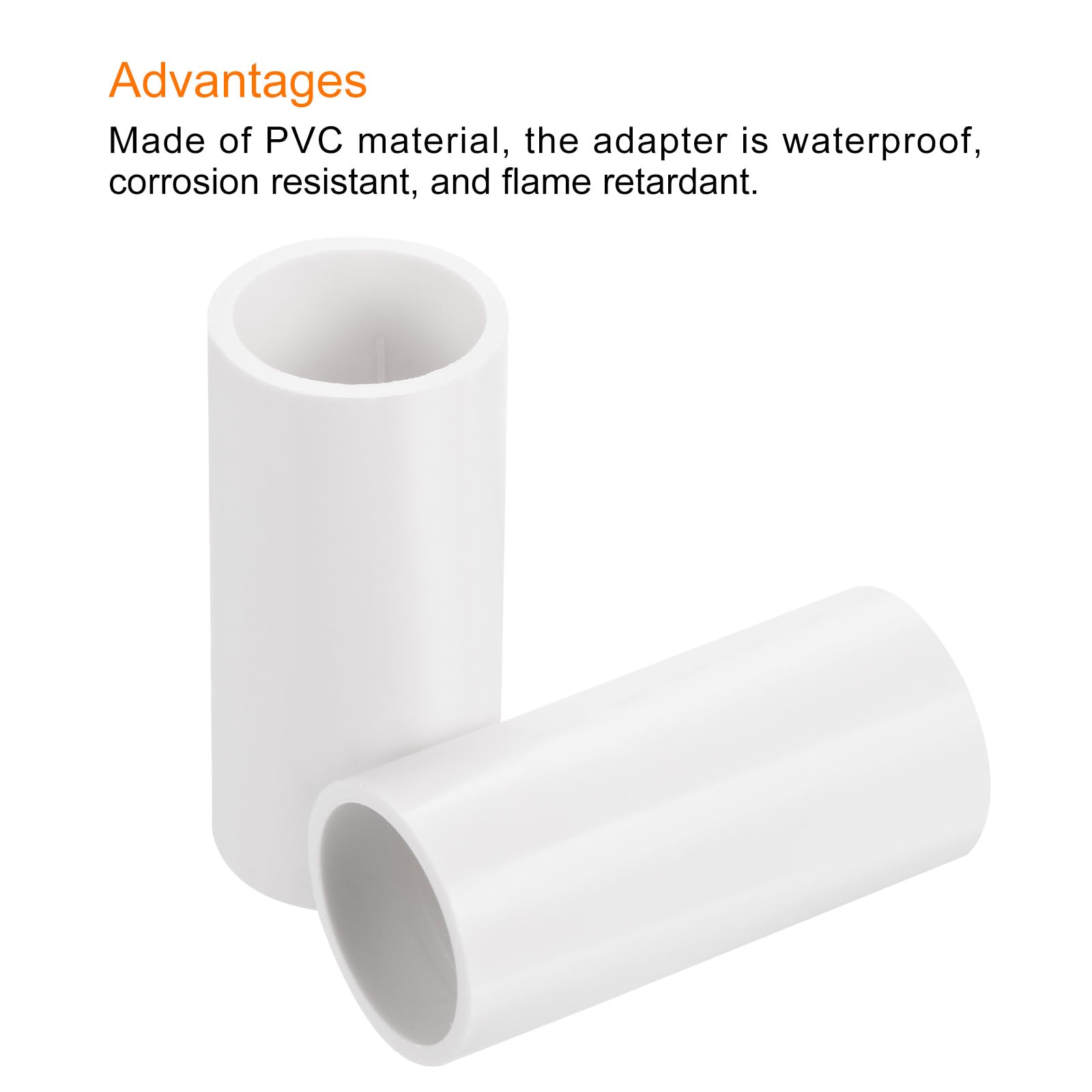QUARKZMAN Raccord Droit de Conduit en PVC de 20 mm, Efficacité de Raccordement, Couleur Blanche, pour Tuyau Électrique Domestique, Lot de 50