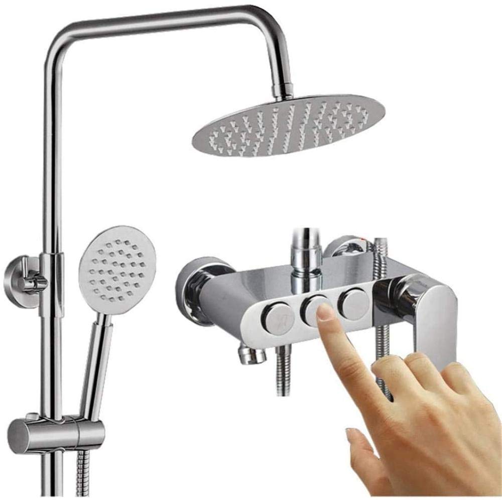 Ensemble de pommeau de douche encastré avec robinet à trois vitesses précis