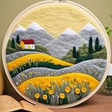 Photo Gallery mirons kit per infeltrimento ad ago, case, colline e fiori kit da ricamo in feltro di lana,kits aghi in feltro,forniture in feltro di lana,set per ricamo punch needle Photo Gallery mirons kit per infeltrimento ad ago, case, colline e fiori kit da ricamo in feltro di lana,kits aghi in feltro,forniture in feltro di lana,set per ricamo punch needle