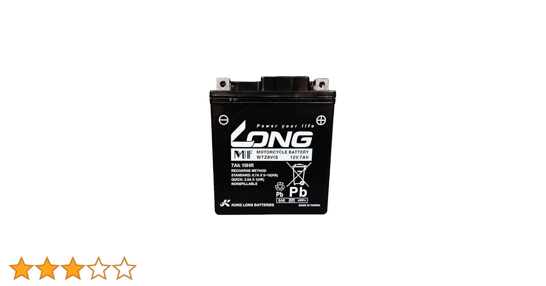 Amazon | PCX純正採用 台湾LONGバッテリーWTZ8V（液入充電済