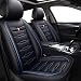 Skysep Cartoon Full Set Universal Fit 5 Seats Car Surrounded Waterproof Leather Car Seat Covers Protector Adjustable Removable Auto Seat Cushions (Black-Blue)