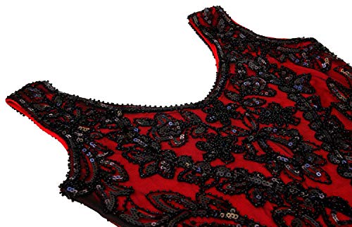 Image of Peacock-inspired 1920s Gatsby Beaded Flapper Sling Dress Womens Vintage Cocktail Dress W /Complete Accessories Set