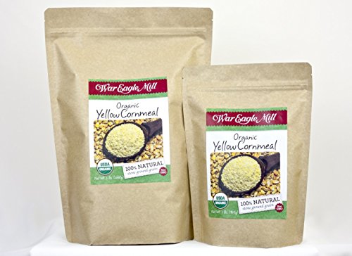 War Eagle Mill Yellow Cornmeal, Organic and non-GMO, stone-ground in the Ozarks (2 lbs)